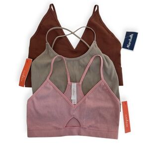 Coolsie Bozzolo Lot of 3 Ribbed Knit Bralettes